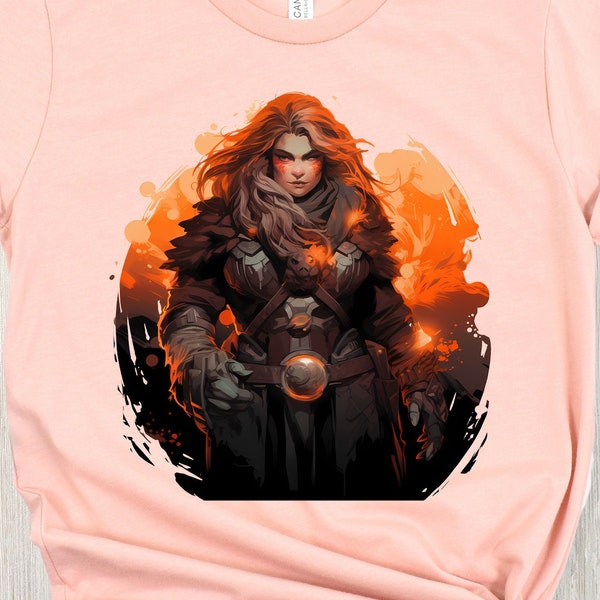Female Dwarf Druid Human Half Elf Barbarian Fighter Ranger DnD Character Tshirt D&D Shirt Dungeons and Dragons Clothing D and D Player Gift