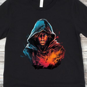 Male Human Rogue Half-Elf Halfling Wizard Ranger Warlock DnD Character Tshirt D&D Shirt Dungeons and Dragons Clothing D and D Player Gift image 1