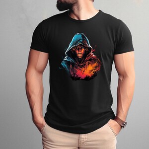 Male Human Rogue Half-Elf Halfling Wizard Ranger Warlock DnD Character Tshirt D&D Shirt Dungeons and Dragons Clothing D and D Player Gift Black