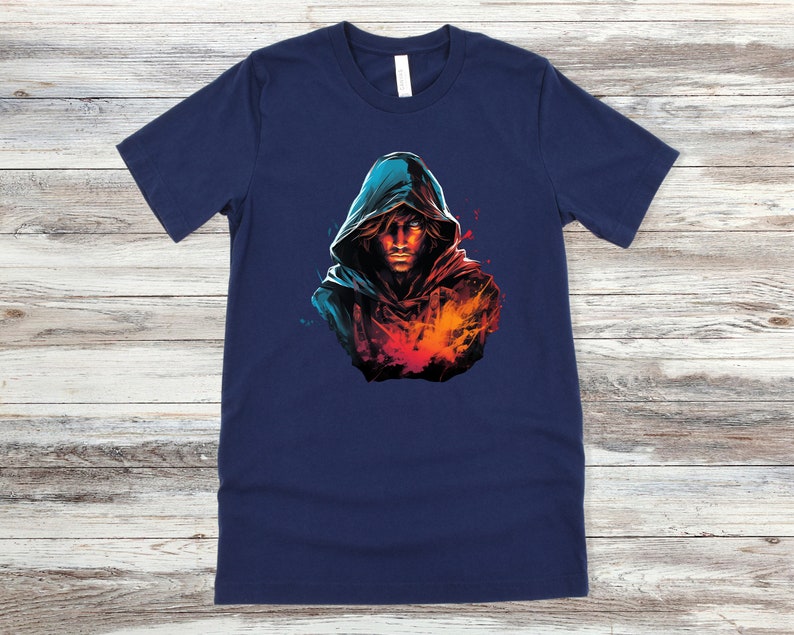 Male Human Rogue Half-Elf Halfling Wizard Ranger Warlock DnD Character Tshirt D&D Shirt Dungeons and Dragons Clothing D and D Player Gift image 5