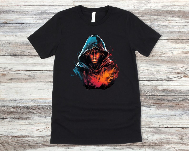 Male Human Rogue Half-Elf Halfling Wizard Ranger Warlock DnD Character Tshirt D&D Shirt Dungeons and Dragons Clothing D and D Player Gift image 1