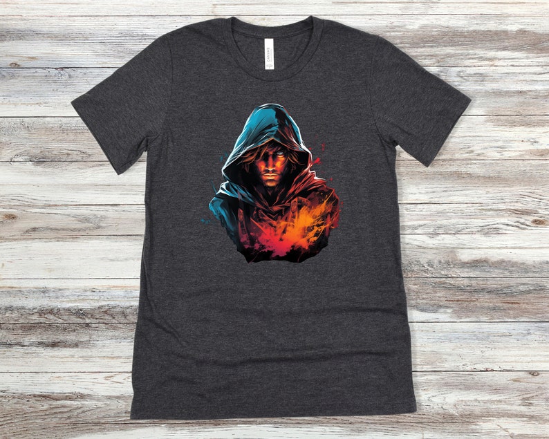 Male Human Rogue Half-Elf Halfling Wizard Ranger Warlock DnD Character Tshirt D&D Shirt Dungeons and Dragons Clothing D and D Player Gift image 3