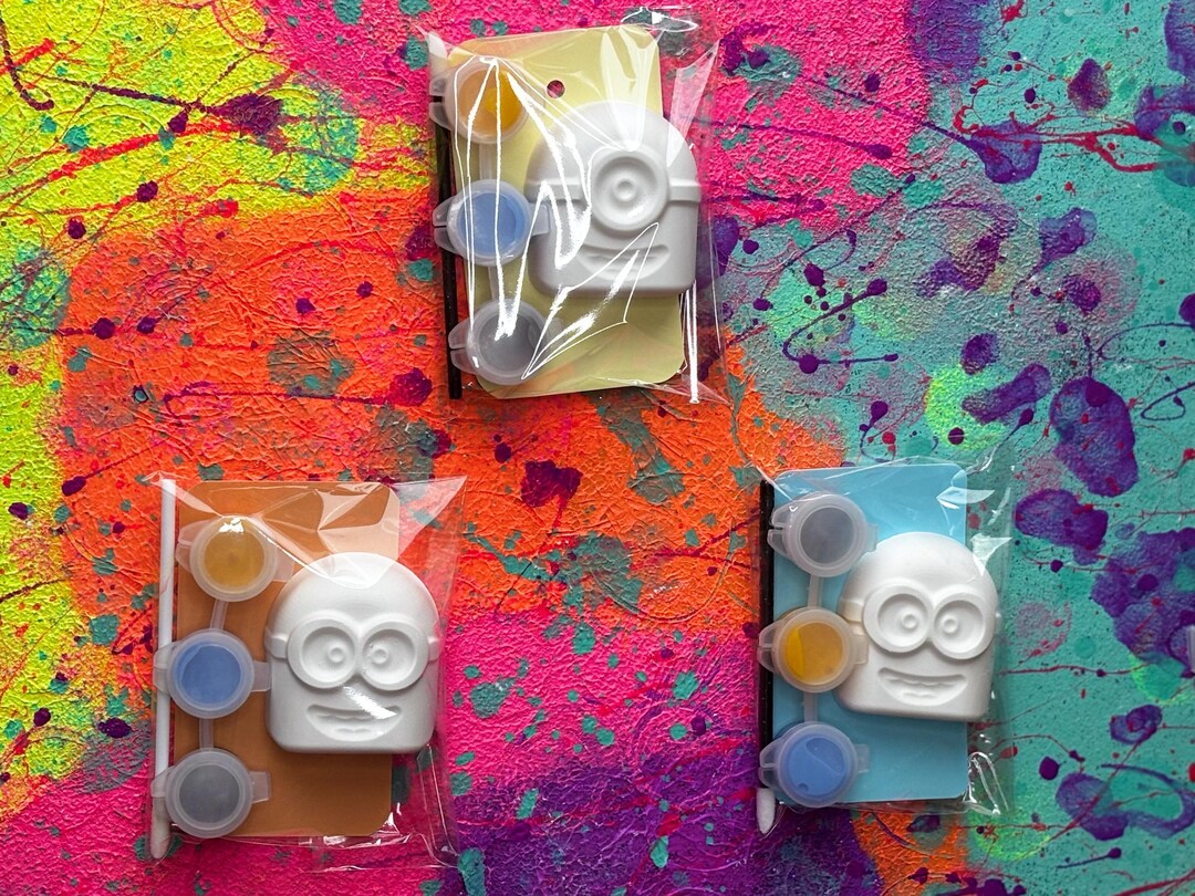 Minion Plaster Paint Kit Party Favours - Etsy