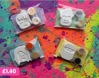 Blox  inspired kids paint party favour -Paint you own Toy party pack - Gifts - Paintable. Party kit party filler