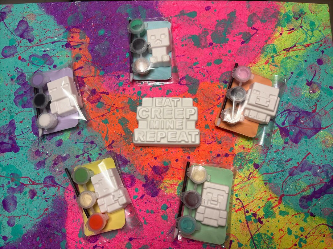 Mine Paint Your Own Party Favours - Etsy UK