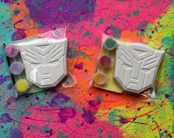 Large Transforming Robot Paint your own party favours
