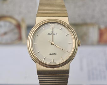 メンズ 23Kゴールドメッキ 高級ファッション腕時計 - 大きなラウンド