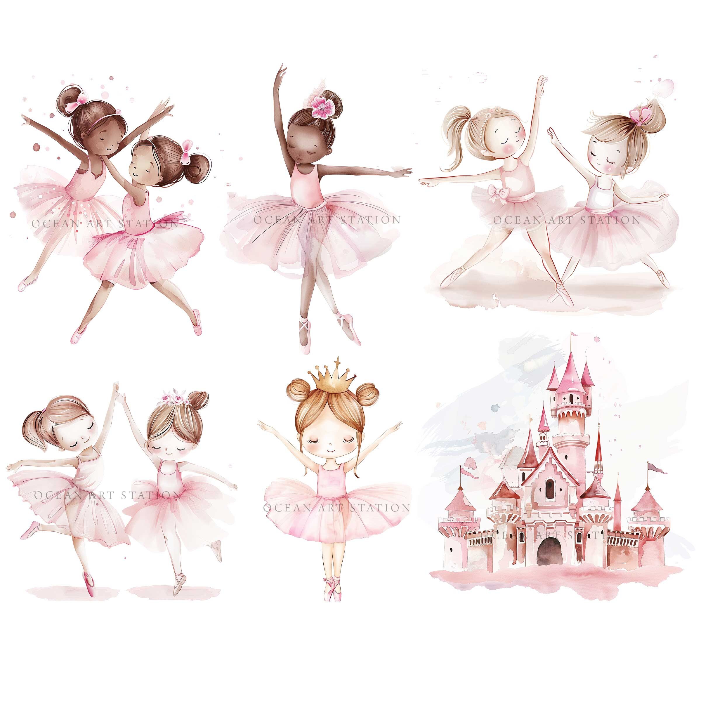 Ballerinas Clipart, Pink Ballerina Png, Cute Ballet Clipart, Swan Lake ...