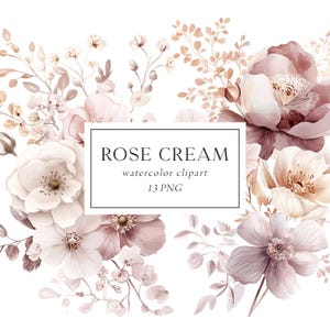 Clipart floral rosa empolvado, clipart de flores rosa empolvado, clipart floral bohemio de boda rosa, ramos de flores elegantes rosas, uso comercial