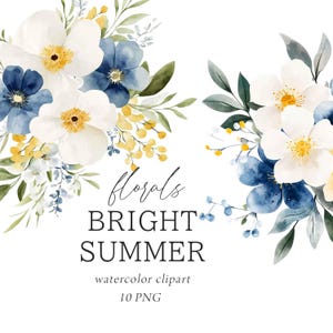 Blaue Blumen Clipart, Blaue und weiße Blumensträuße, Blaue Hochzeitseinladung, Blaue Babyparty, Blaue Hochzeitssträuße, Werbung