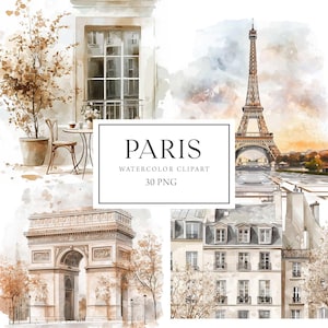 Paris Clipart Aquarell, Eiffelturm, Frankreich Clipart, Paris Aufkleber Scrapbooking, Paris Illustrationen, Französisch Clipart Png