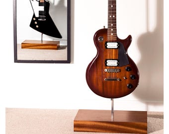 Handcrafted Mahogany Guitar Stand, Modern Instrument Display