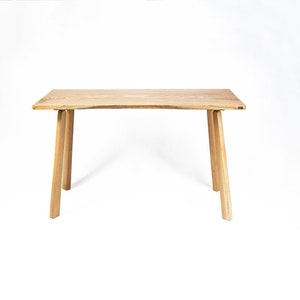 Live Edge White Oak Desk: Scandinavian Modern Table