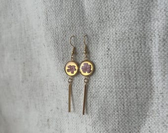 Pressed Floral Earrings | Real Wildflower Earrings | Floral Earrings Dangle | Pressed Dried Real Flowers | Christmas Presents for Mom