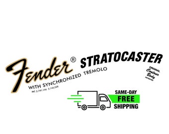 Stratocaster Decal 70s Fender Style Ultra-hi-res NEW Non-Metallic