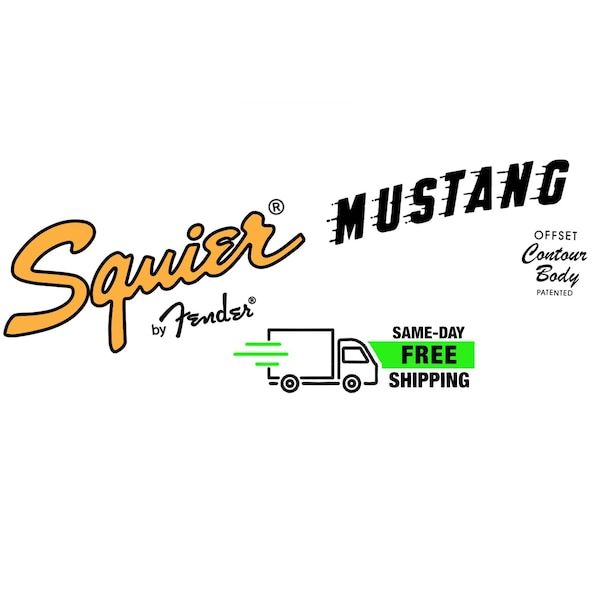 Squier Mustang Decal Ultra-hi-res Waterslide Headstock NEW