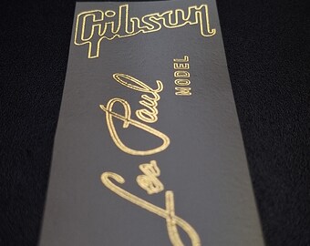 Gibson Les Paul Outline Headstock Aufkleber Waterslide Gitarren Solid Gold Silber Schwarz NEU