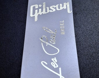 Gibson Headstock Decals for Guitars Solid Gold Silver Black NEW