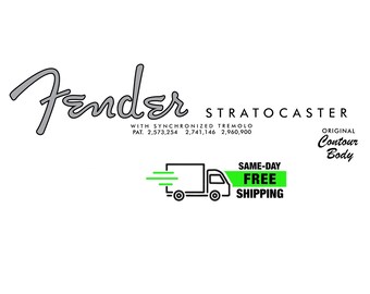 Strat Decal Vintage Fender Style Ultra-hi-res NEW Non-Metallic