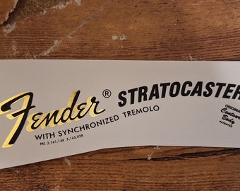 Stratocaster Decal 70s Headstock Waterslide Ultra-hi-res NEW