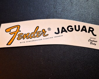 2-Pack Jaguar Decal 70s Fender Style Headstock Waterslide Ultra-hi-res NEW Non-Metallic