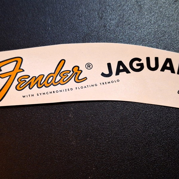 2-Pack Jaguar Decal 70s Fender Style Headstock Waterslide Ultra-hi-res NEW Non-Metallic