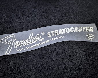 2-Pack Stratocaster Decal Solid Gold/Silver 70s Waterslide Ultra-hi-res Fender Style NEW