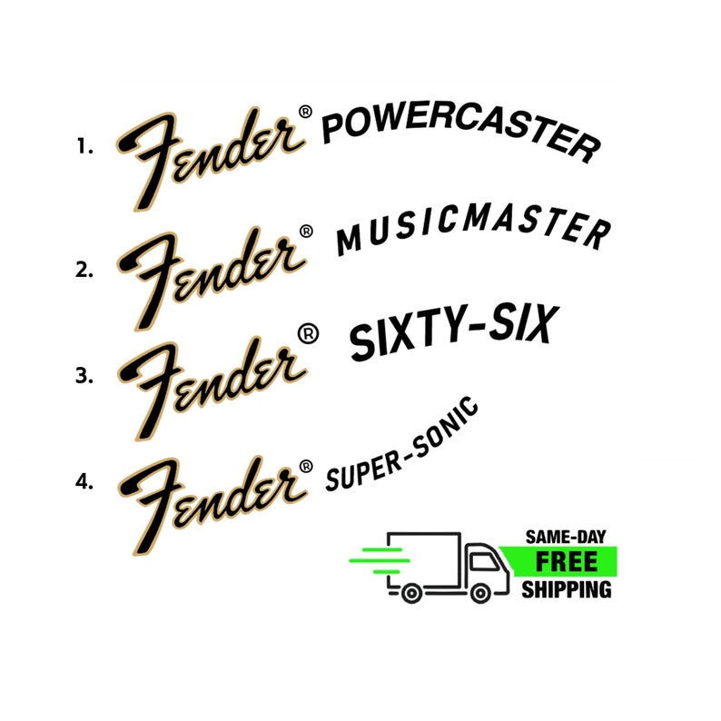 Fender Strat Decal Ultrahires Logo NEW Nonmetallic Etsy