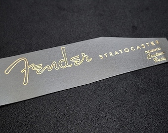 2-Pack Stratocaster 50s Headstock Decal Waterslide Solid Gold Silver Ultra-hi-res NEW