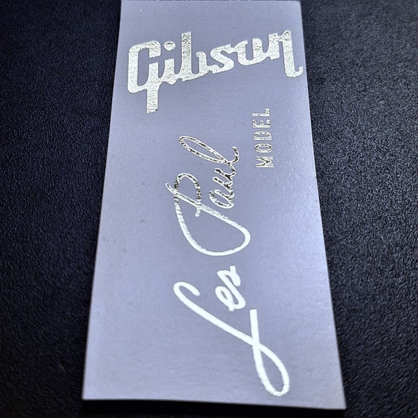 Gibson Headstock Decals for Guitars Solid Gold Silver Black NEW