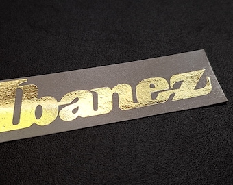 Paquete de 2 calcomanías para clavijero Ibanez de 66 mm, doradas, plateadas y negras, calcomanías de agua de ultra alta resolución NUEVAS