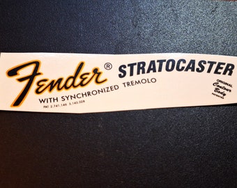 2-Pack Stratocaster Decal 70s Fender Style Ultra-hi-res NEW Non-Metallic