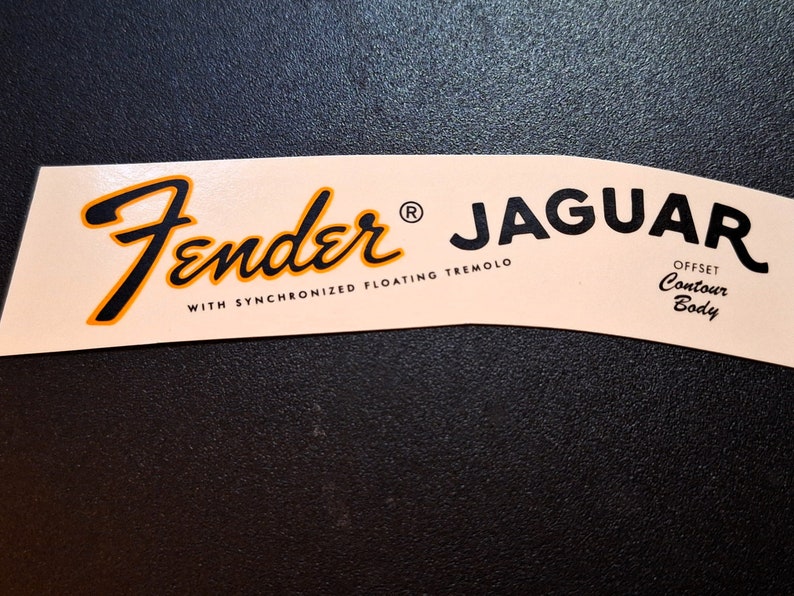 2pack Jaguar Decal 70s Fender Style Headstock Waterslide Ultrahires