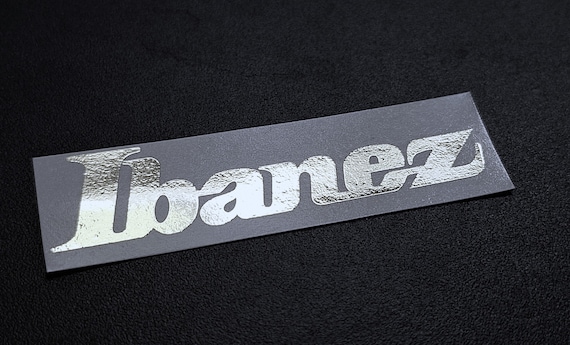 2-pack Ibanez Headstock Decal 66mm Gold Silver Black Ultra
