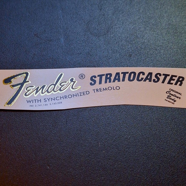 Stratocaster Decal 70s Headstock Waterslide Ultra-hi-res NEW