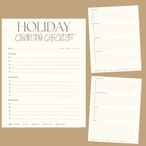 Holiday Cleaning Checklist
