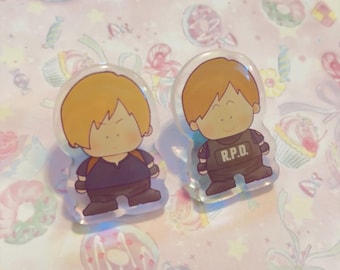 Leon Kennedy Acrylic Chibi Pins | 1.5”