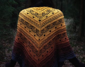 Handmade Crochet Shawl 100 Cotton Large Lace Wrap Triangle Scarf Boho