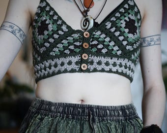 Crochet Summer Cotton Top | Handmade | Adjustable Straps