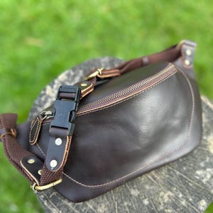 Handgemachte echt Leder Bauchtasche, echtes Leder Sling Bag, Brusttasche für Damen Herren, Gürteltasche aus echtem Leder, Herren Fanny Pack