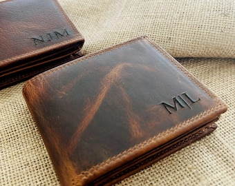Weihnachtsgeschenk Personalisierte Premium Leder Geldbörse Männer, Herren  Geldtasche, Geldbeutel Handgemacht echt Leder RFID Schutz
