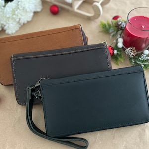 Personalized ladies wallet, leather wallet for women, gift for her, handmade gift, Christmas gifts for women, ladies wallet