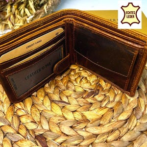 Handgemaakte herenportemonnee, kerstcadeau, gepersonaliseerde portemonnee, portemonnee, portemonnee van echt leer