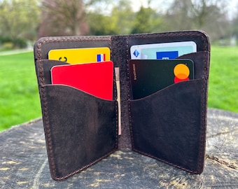 Personalisierter Leder Kartenhalter, Slim Card Wallet, Geschenk für Vatertag, Best Gift, Handmade Gift, Card Holder, Kreditkartenetui