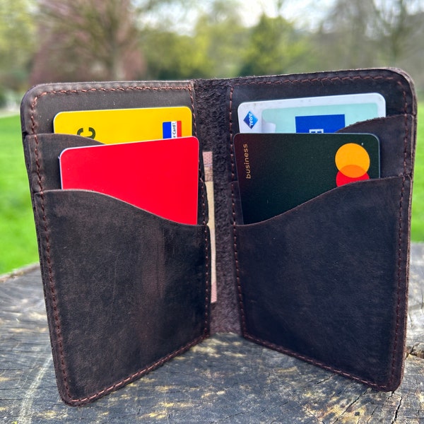 Personalisierter Leder Kartenhalter, Slim Card Wallet, Geschenk für Vatertag, Best Gift, Handmade Gift, Card Holder, Kreditkartenetui