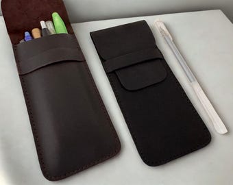 High-Quality Pencil Case, Leather Pencil Case Personalized, Personalized Handcrafted Top Grain Leather Pen Holder, Pen Pouch