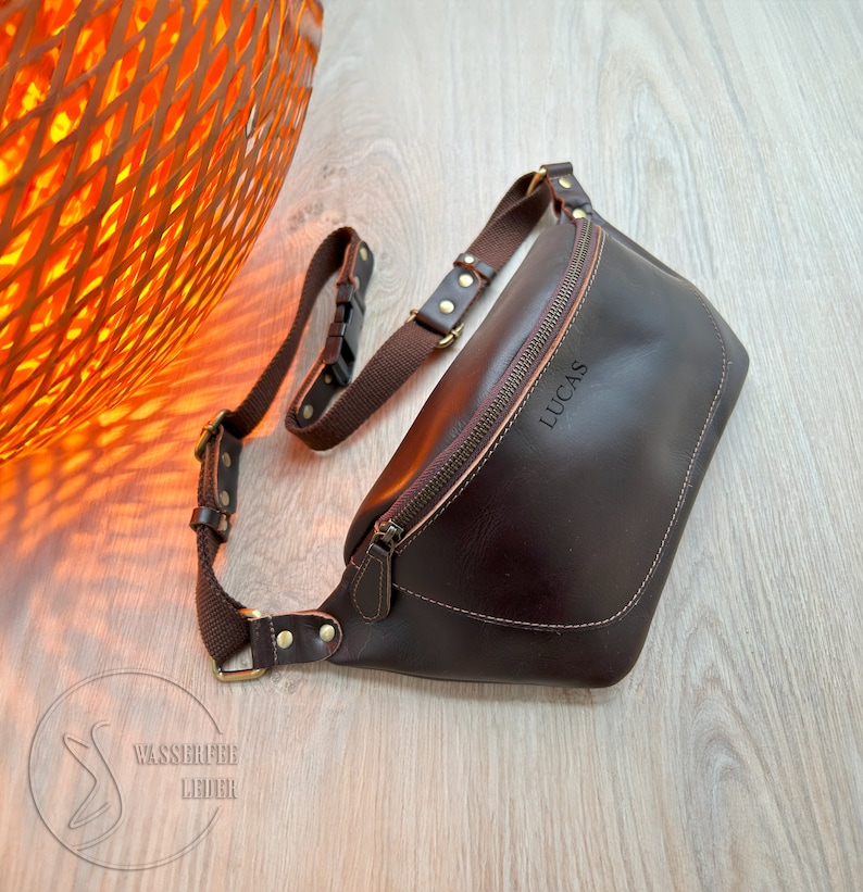 Echtes Leder Gürteltasche