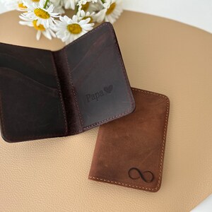 Titolare della carta in pelle personalizzato, portafoglio per carte sottile, regalo di Natale, miglior regalo, regalo fatto a mano, titolare della carta, Porte carte