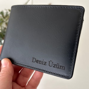 Presente de Dia dos Pais, Carteira Personalizada, Carteira de Couro Masculina, Carteira de Couro, Carteira Vintage, Presente para ele, Presente Feito à Mão