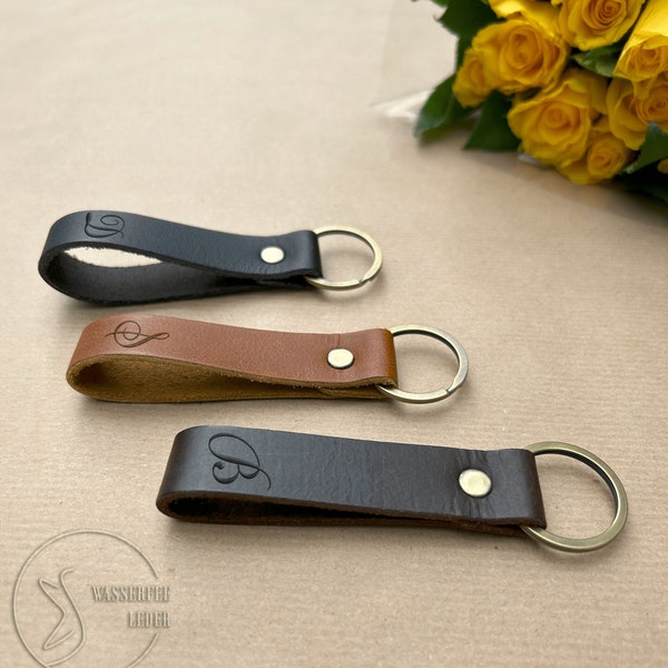 Keychain Personalized, Keychain for Man, Gift for Valentine's Day, Keychain Leather, Car Keychain, Gift for him